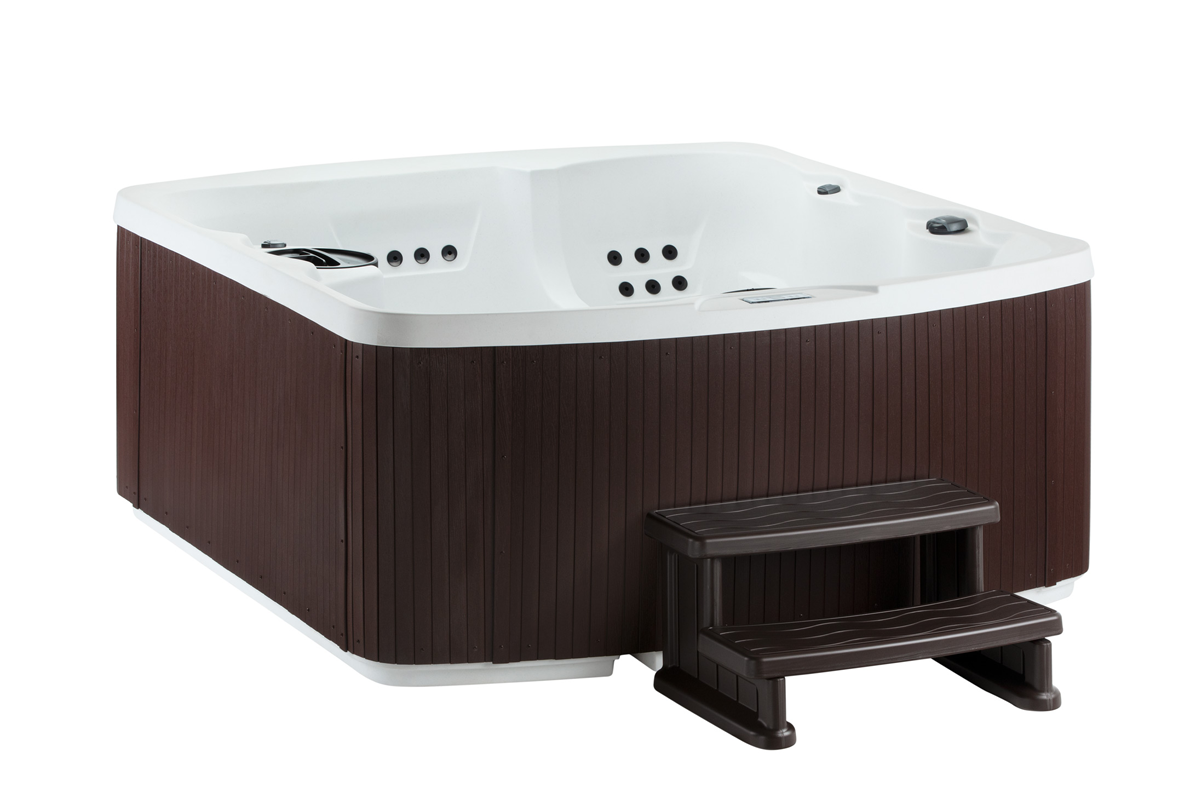 LifeSmart Leganza Arctic White Espresso Hot Tub