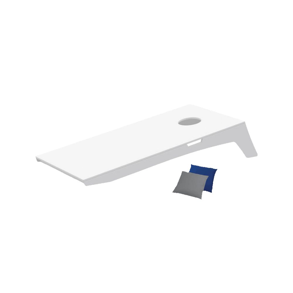 Ledge Lounger Cornhole Toss White