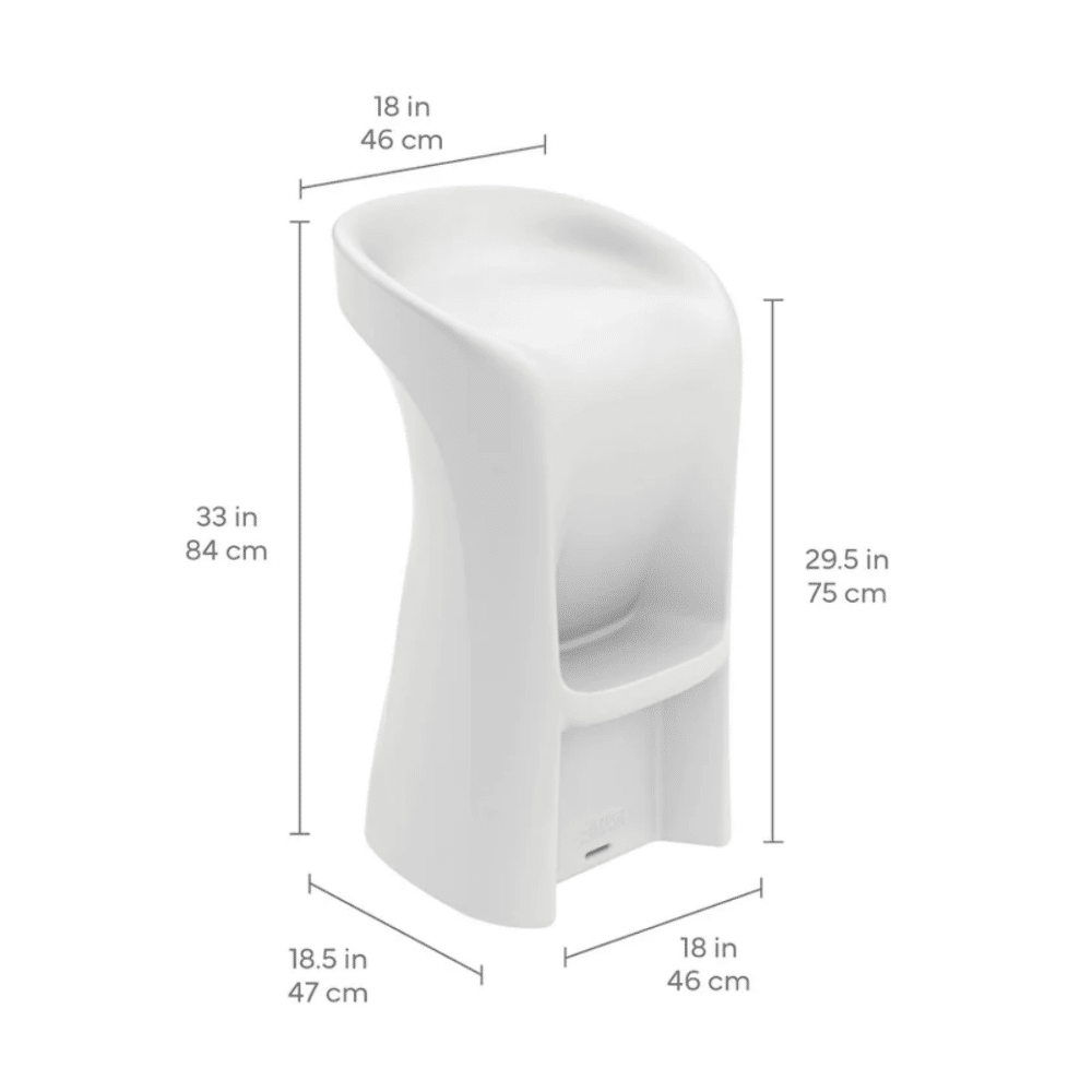 Ledge Lounger Signature Barstool White Dimensions