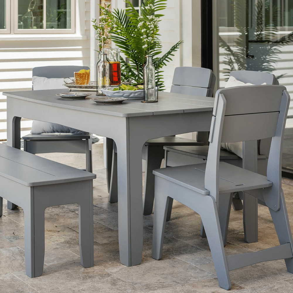 Ledge Lounger Mainstay Table and Bench Grey lifestyle Image 2